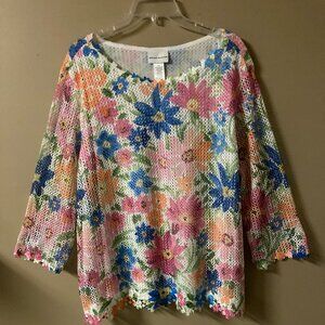 WOMENS SPRING-SUMMER EYELET BLOUSE XLFROM ALFRED DUNNER